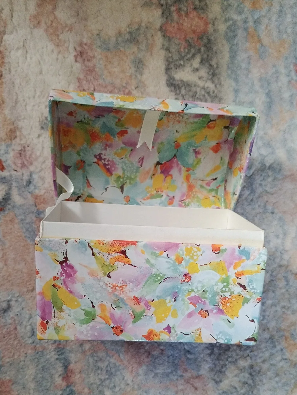 Colorful Floral Decorative Storage Box